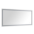 59 in. LED Bathroom Mirror with Stainless Steel Metal Frame