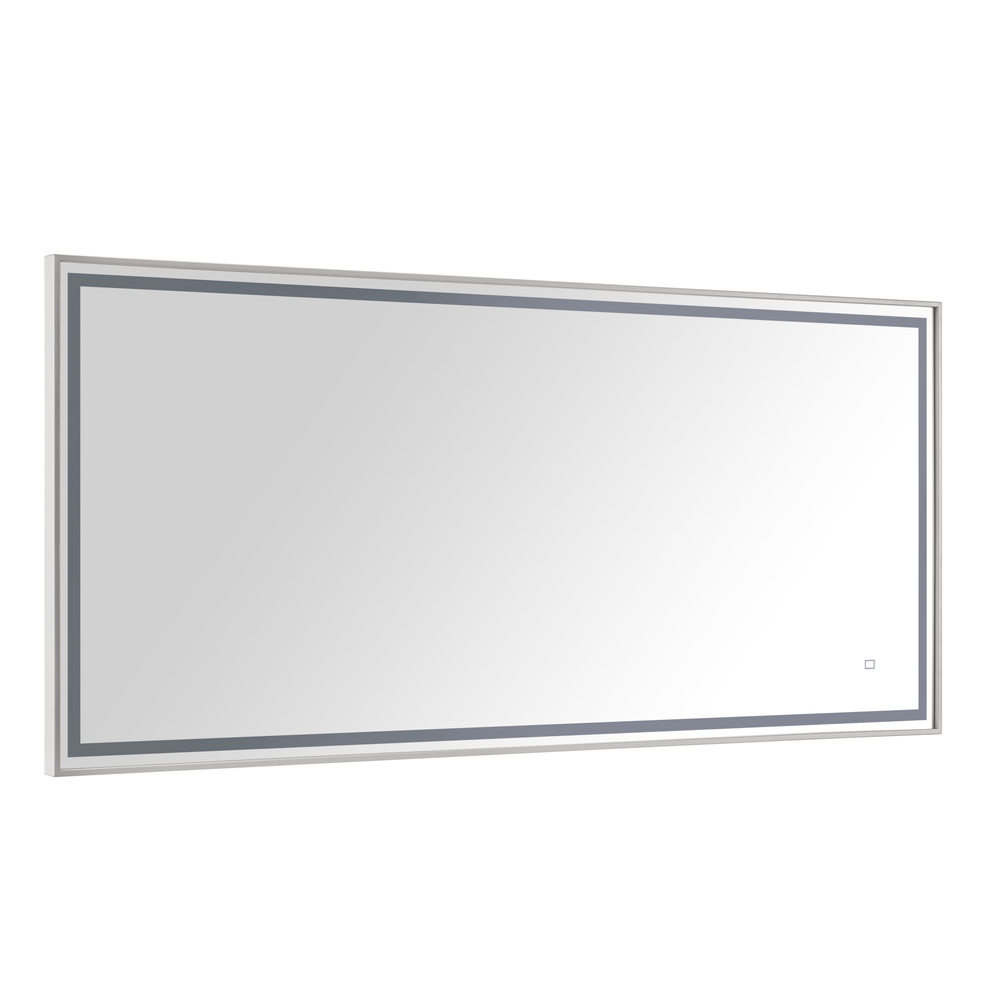 59 in. LED Bathroom Mirror with Stainless Steel Metal Frame