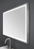 59 in. LED Bathroom Mirror with Stainless Steel Metal Frame