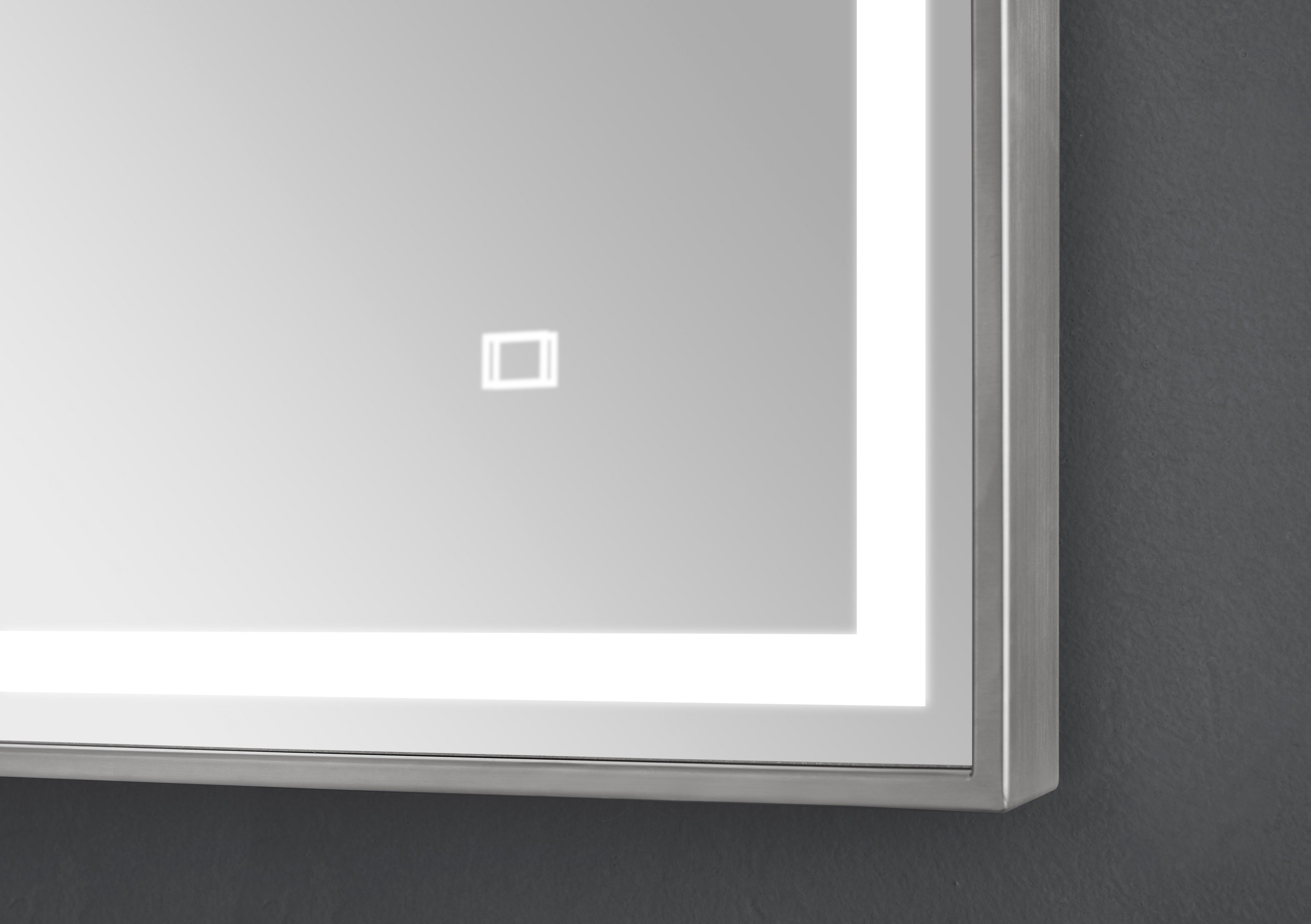 59 in. LED Bathroom Mirror with Stainless Steel Metal Frame