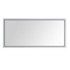 59 in. LED Bathroom Mirror with Stainless Steel Metal Frame
