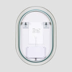 Elston 22" x 32" pill front lit LED mirror with Brushed Silver frame