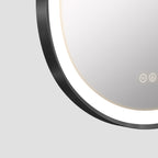 Elston 22" x 32" pill front lit LED mirror with Matte Black frame