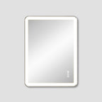 Elston 24"x 32" Rectangular Front Lit LED Mirror with Brushed Silver frame