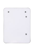 Rectangular glass panel with diamond-shaped cutouts on a white background