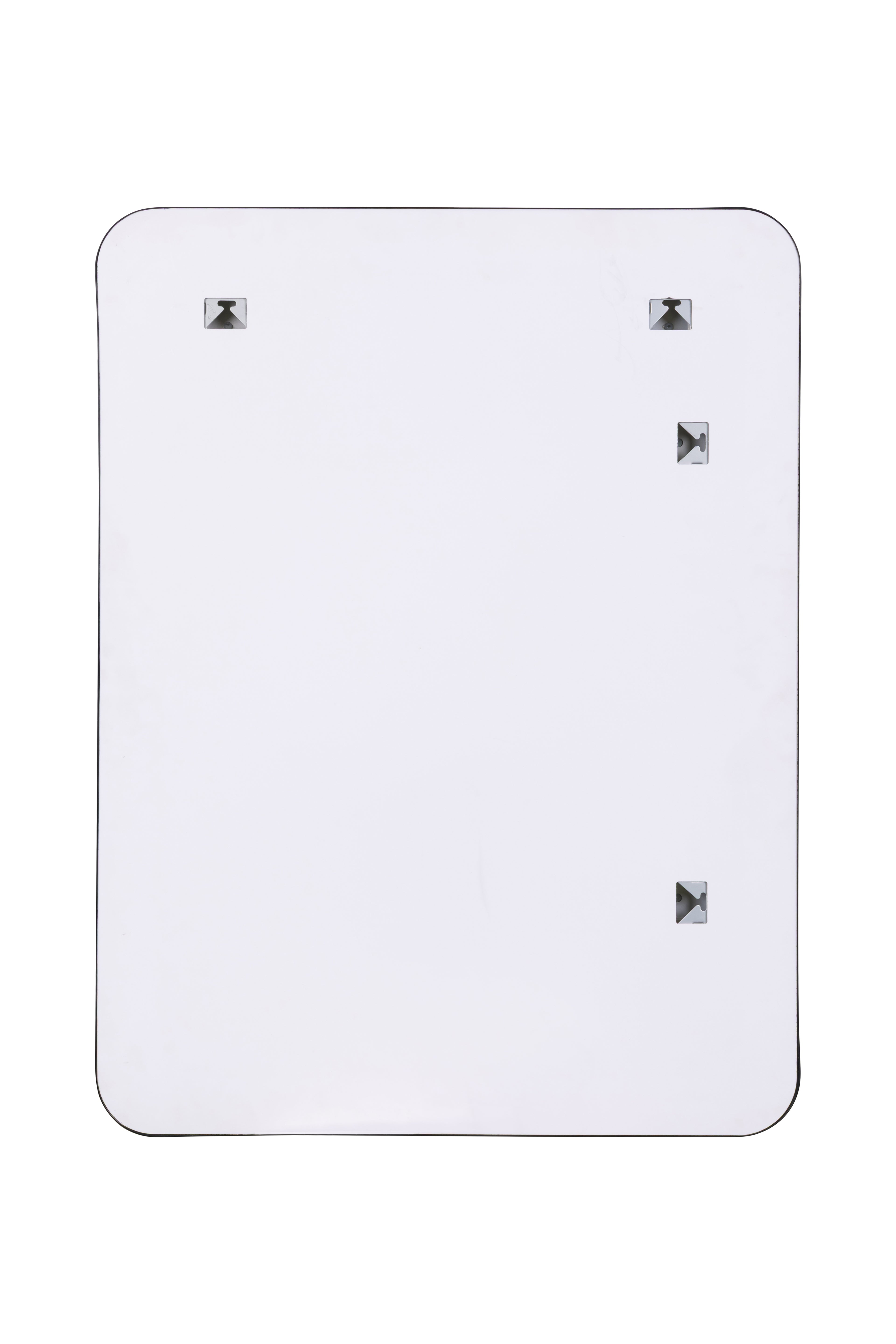 Rectangular glass panel with diamond-shaped cutouts on a white background