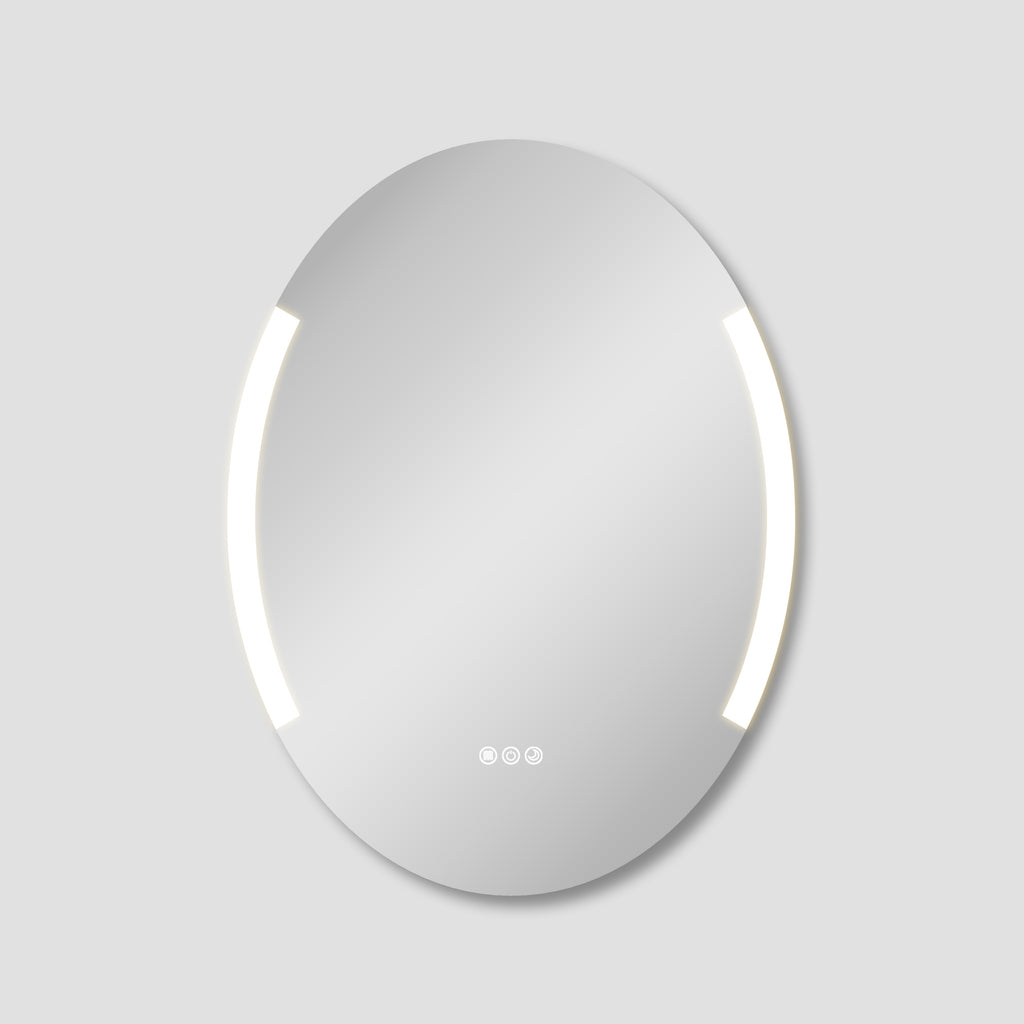 Aria 24" x 32" Oval front and back lit LED mirror with frosted glass