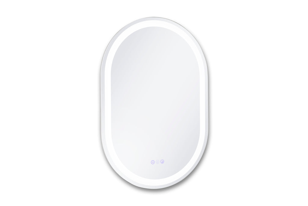Lucia 22" x 32" pill front and back lit LED mirror with acrylic boarder