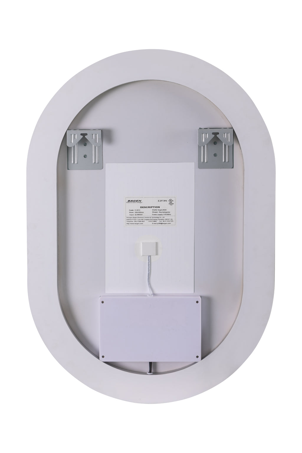 Lucia 22" x 32" pill front and back lit LED mirror with acrylic boarder