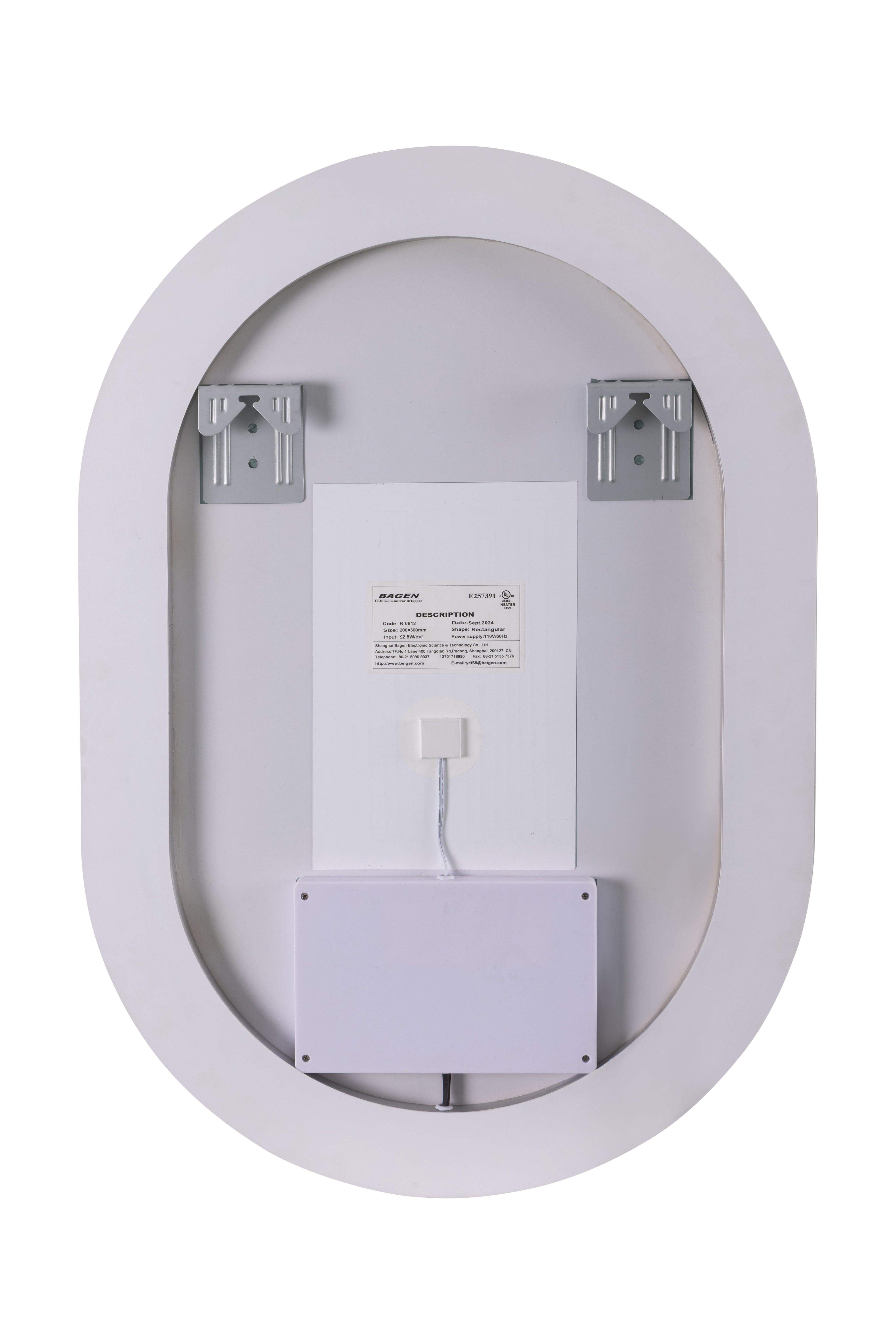 Lucia 22" x 32" pill front and back lit LED mirror with acrylic boarder