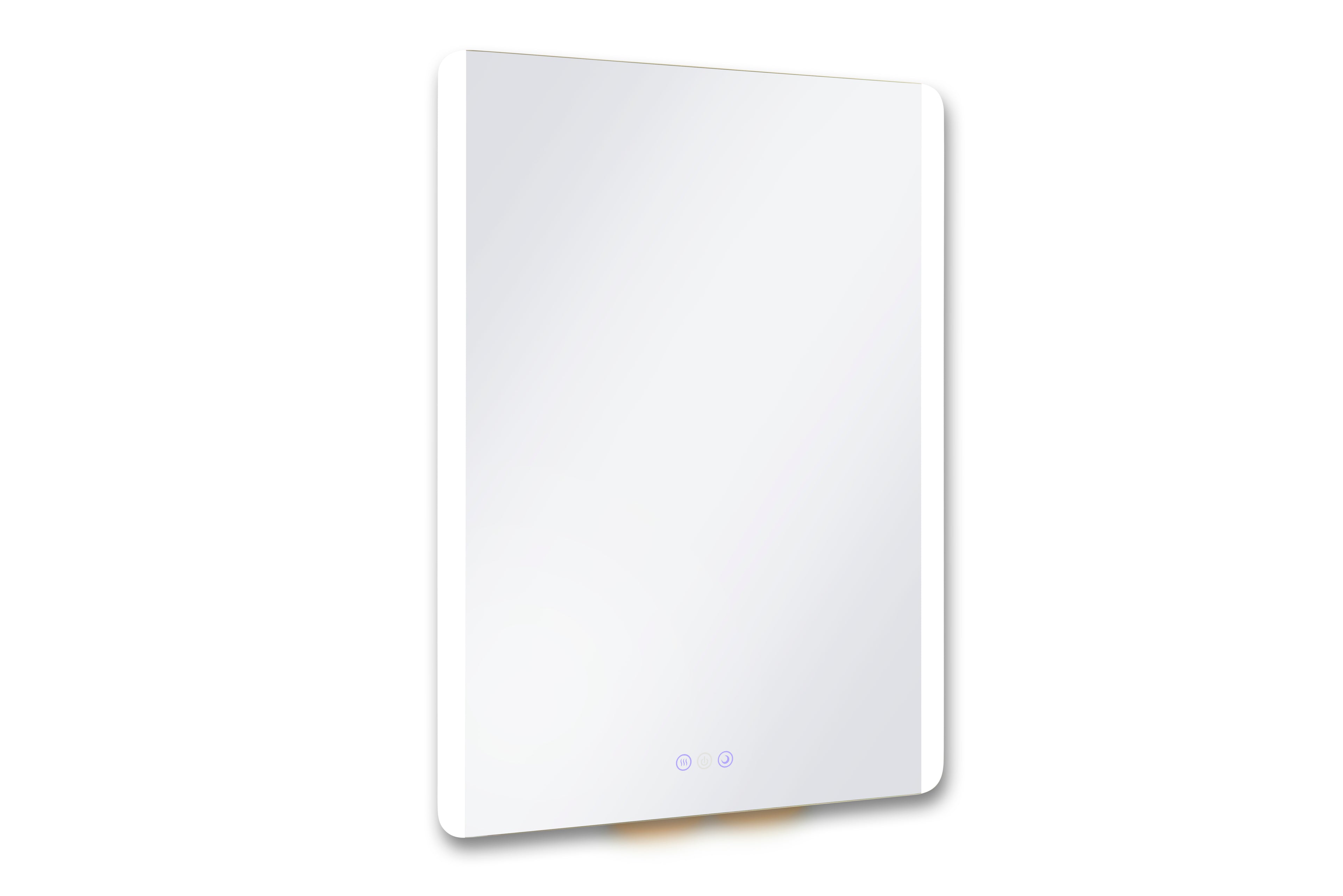 Rectangular white electronic device on a white background