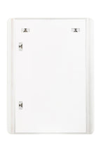 White wall-mounted cabinet with decorative elements on a white background
