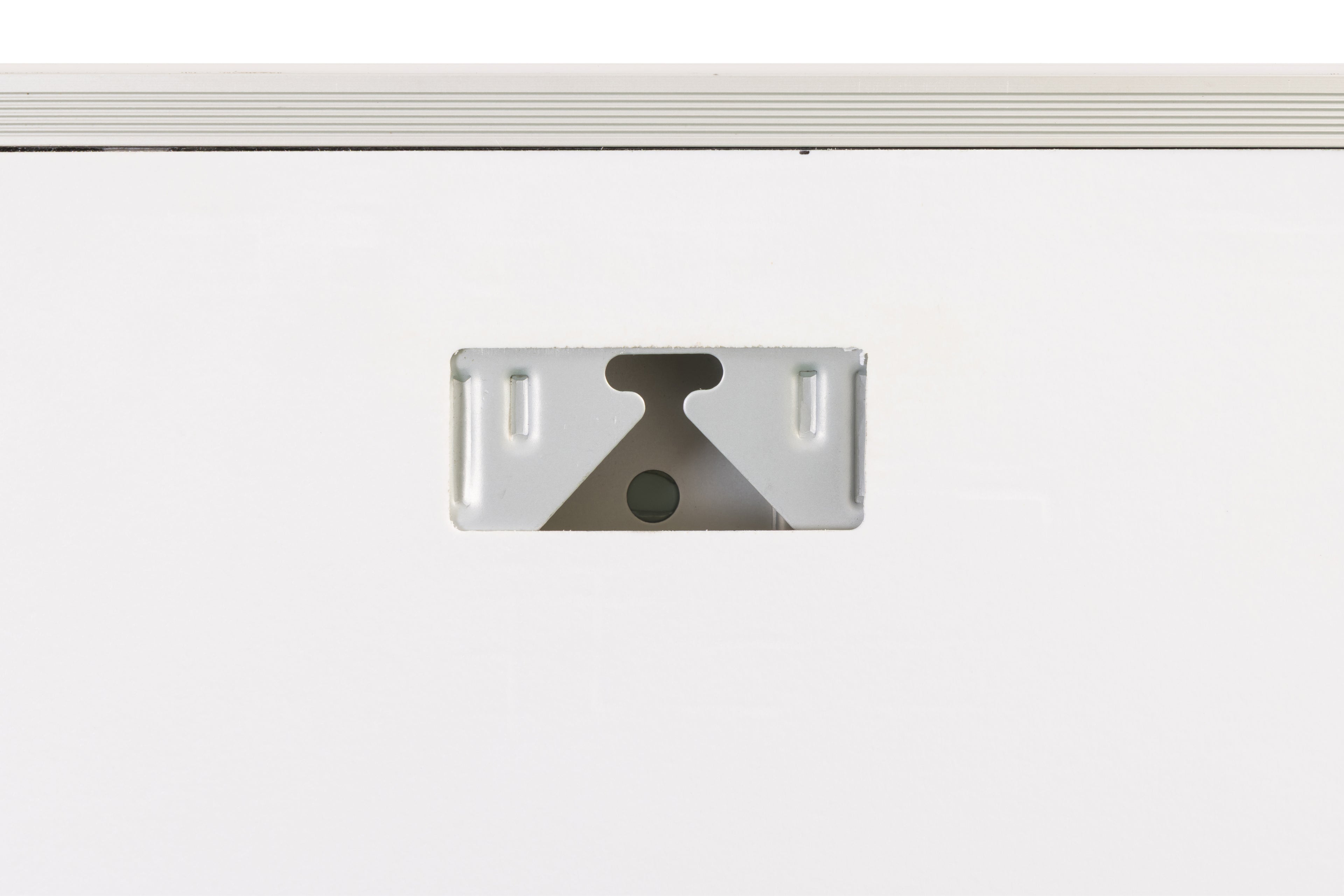 Metallic license plate holder on a white background