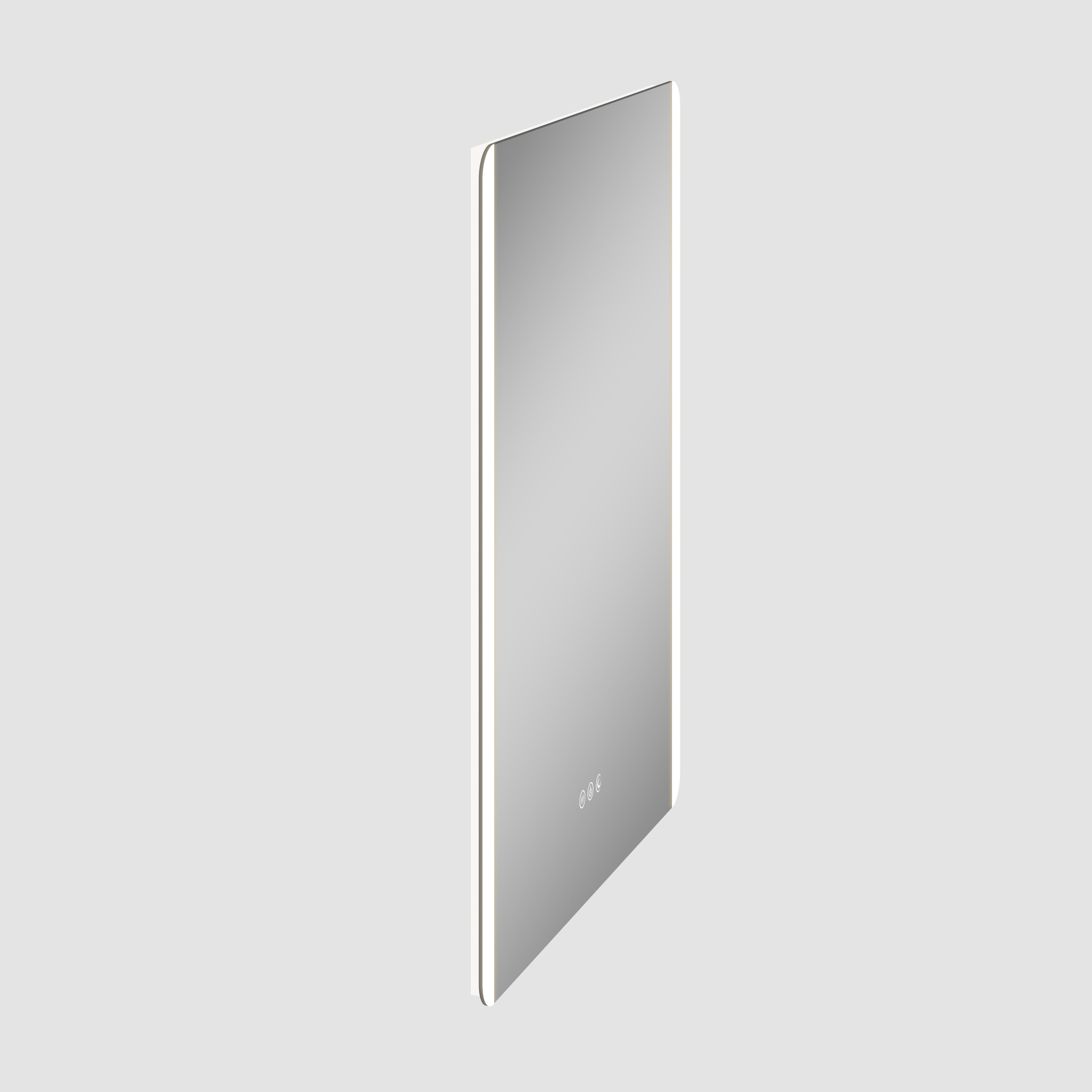 Rectangular mirror on a white background