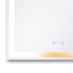 Lancer 24" x 32" rectangular front and back lit LED mirror with acrylic boarder