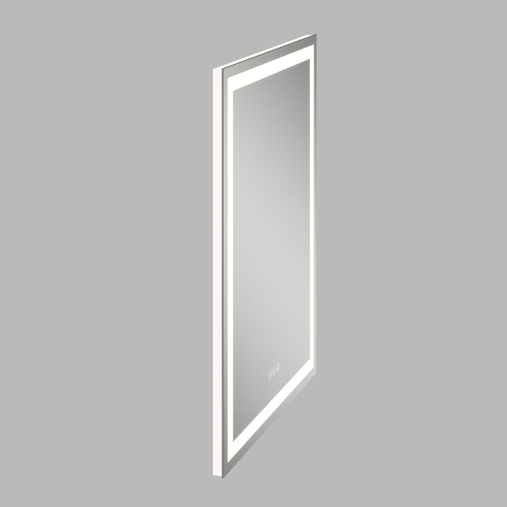 Lucia 24" x 32" rectangular front and back lit LED mirror with acrylic boarder