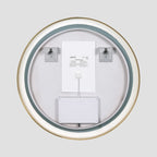 Elston 28" round front lit LED mirror with Brushed Gold frame