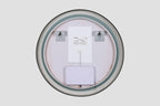 Elston 28" round front  lit LED mirror with Matte Black frame