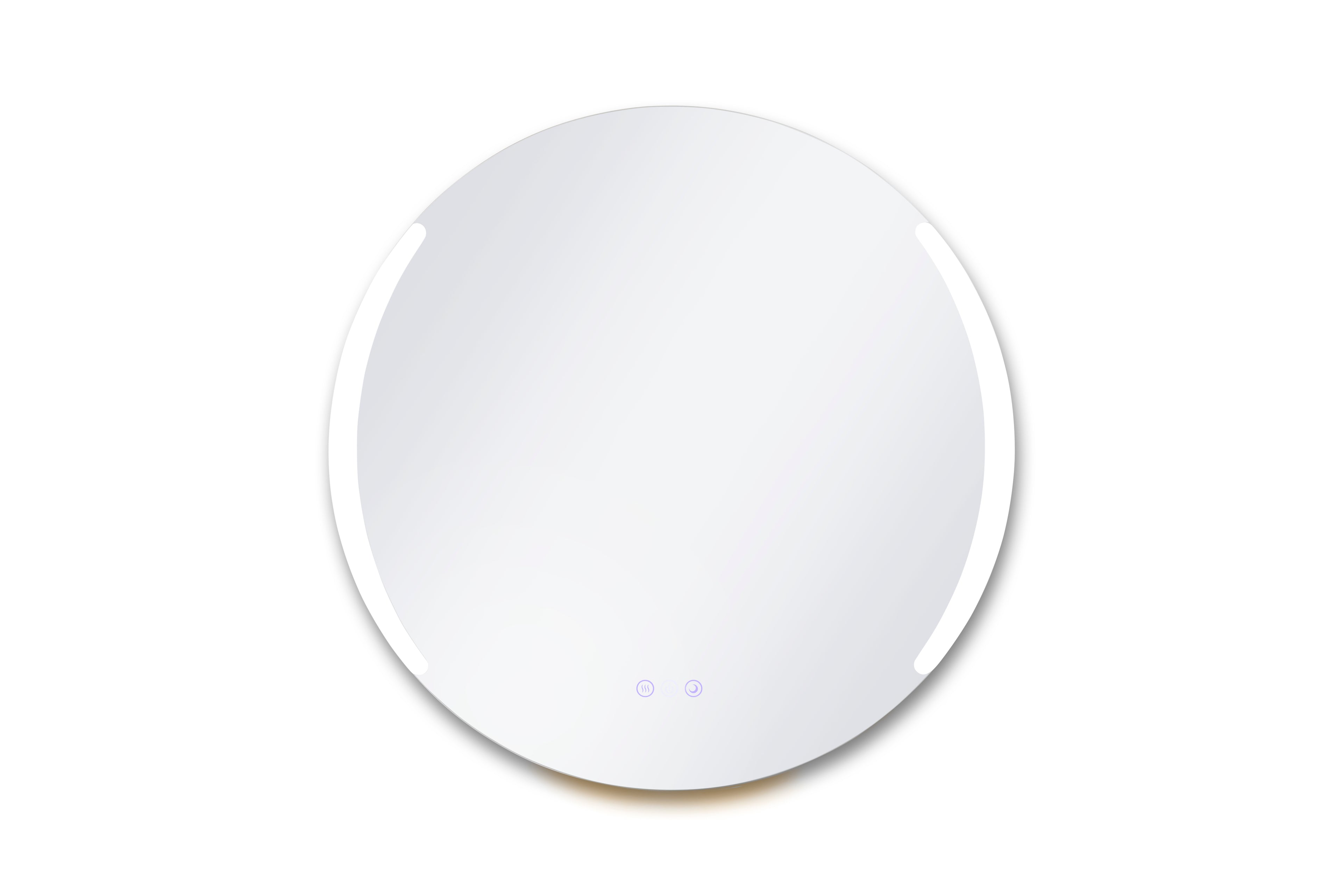 Round white object on a white background