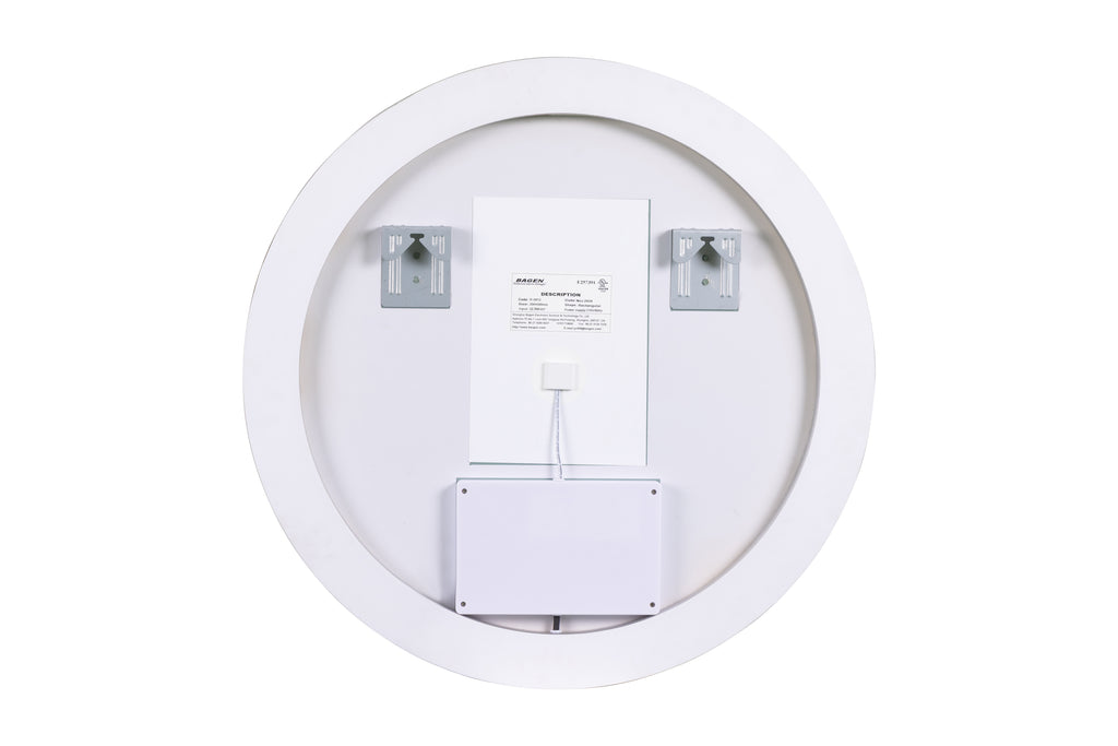 Lucia 28" round front and back lit LED mirror with acrylic boarder