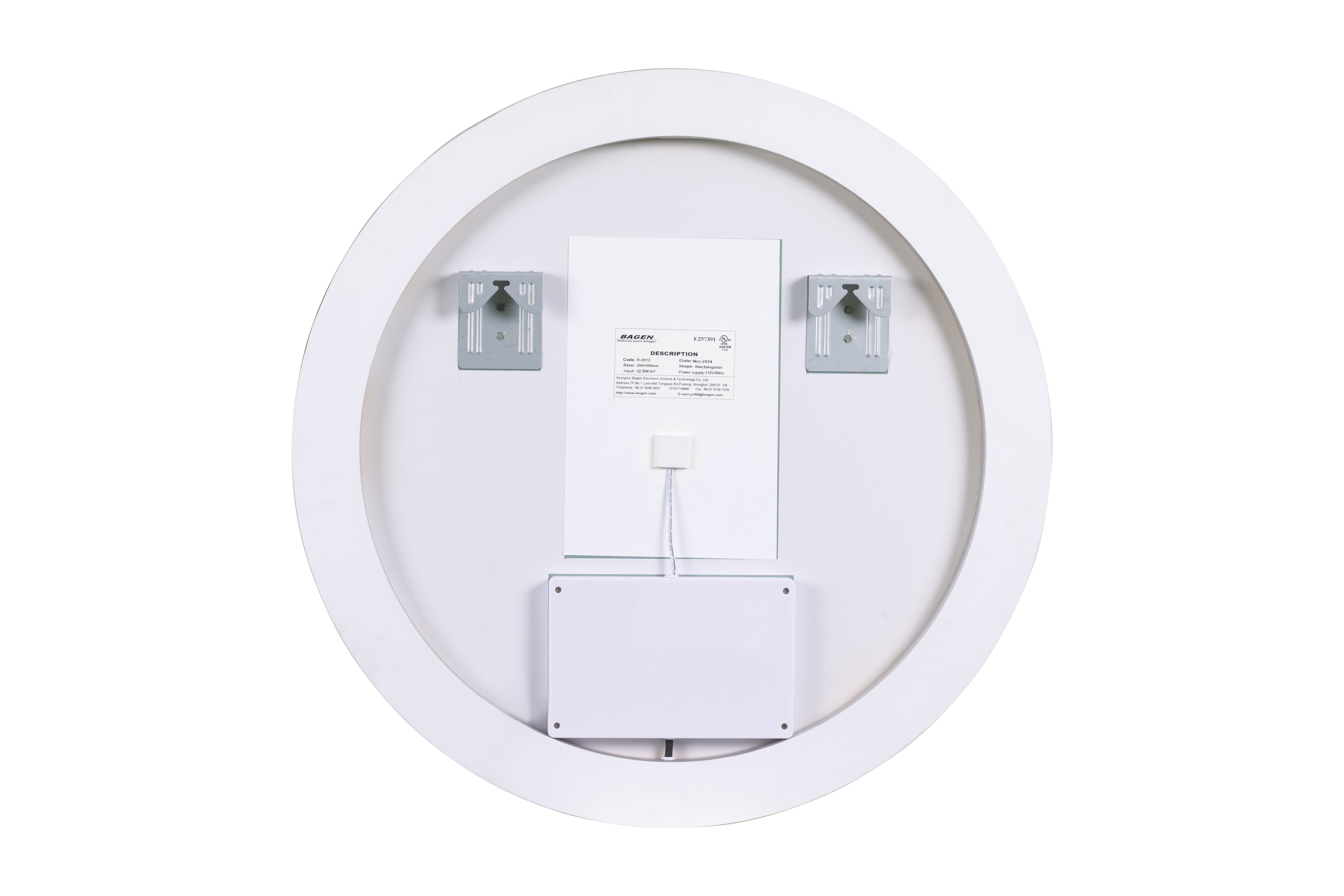 Lucia 28" round front and back lit LED mirror with acrylic boarder