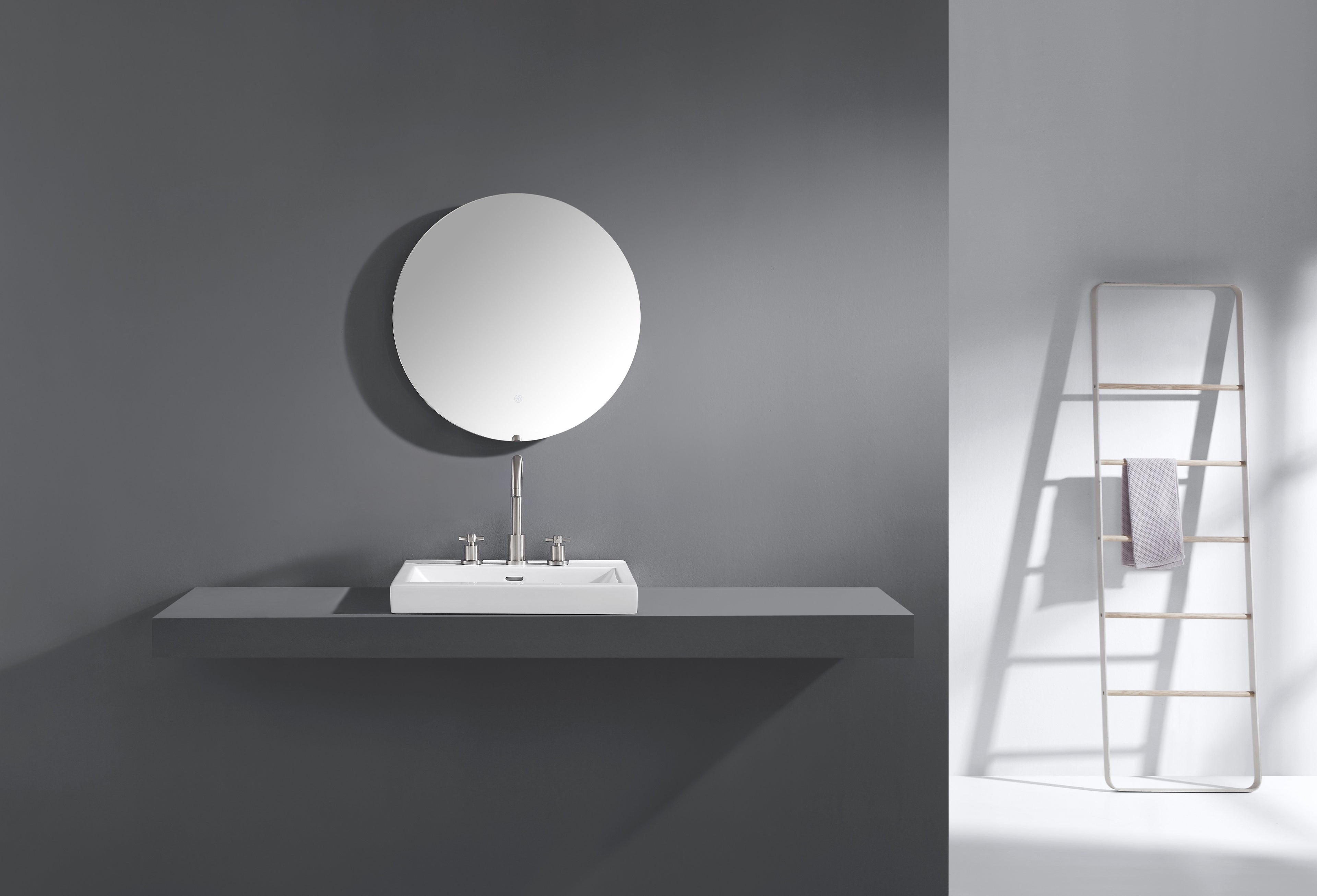 Luana Frameless Round LED Bathroom Mirror