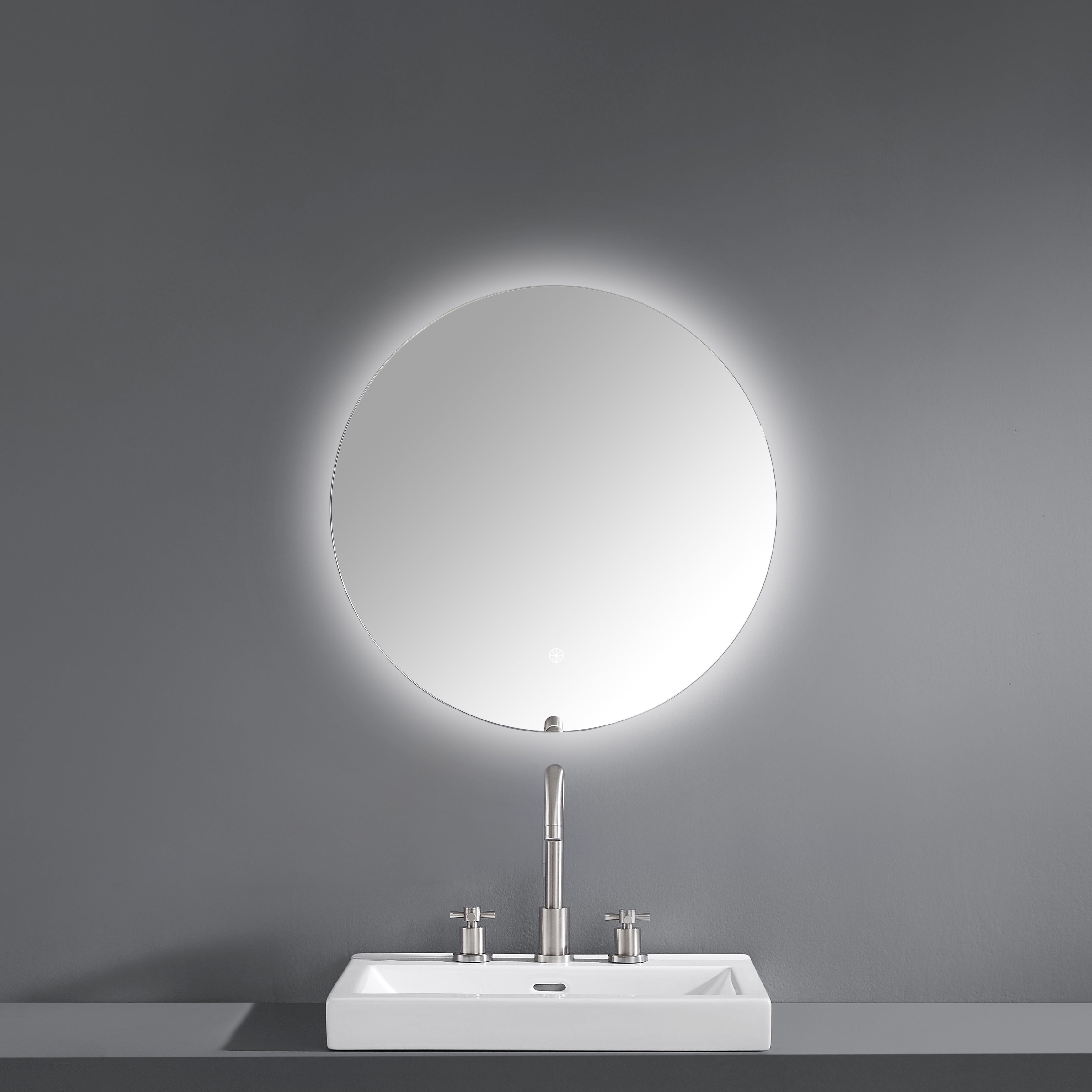 Luana Frameless Round LED Bathroom Mirror