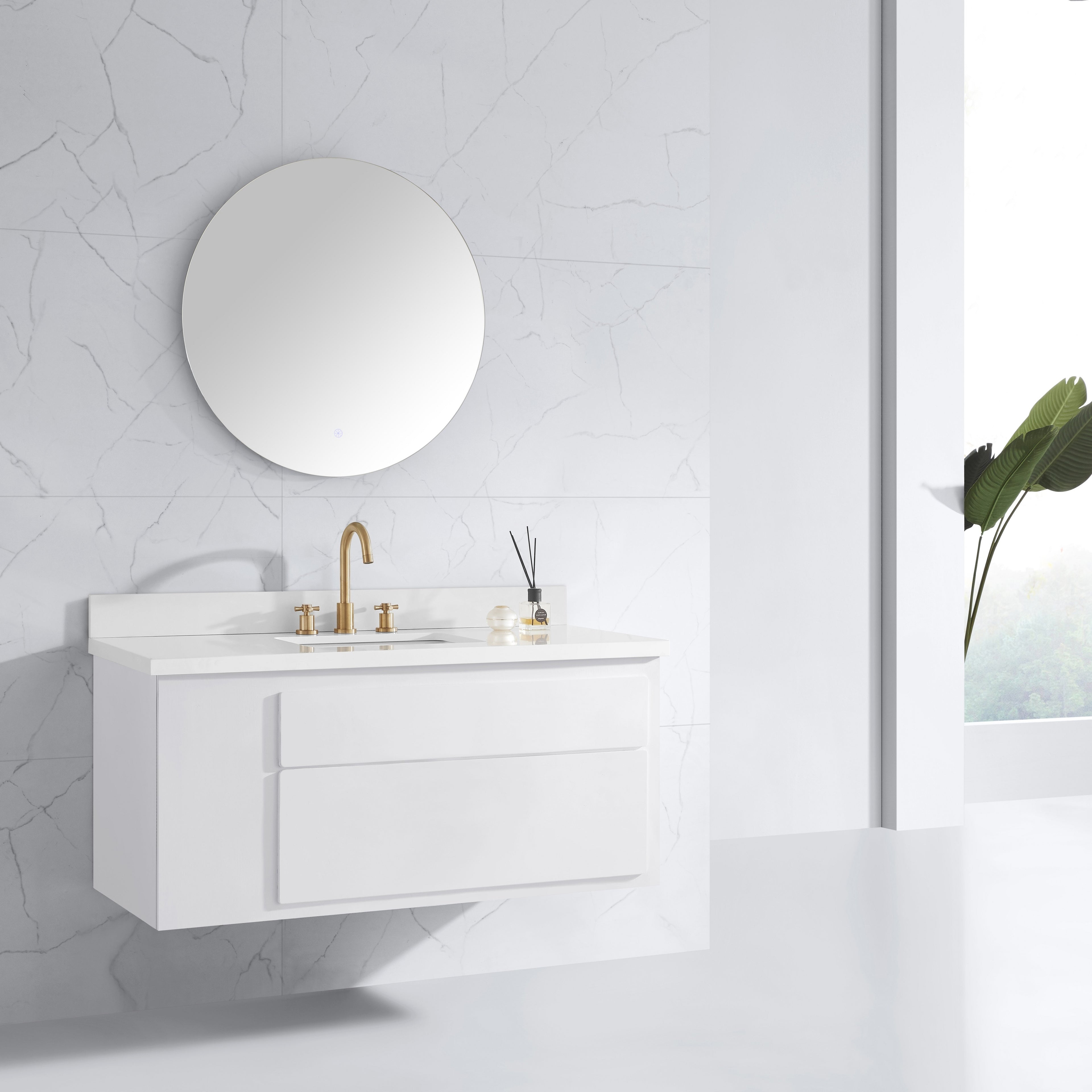 Luana Frameless Round LED Bathroom Mirror