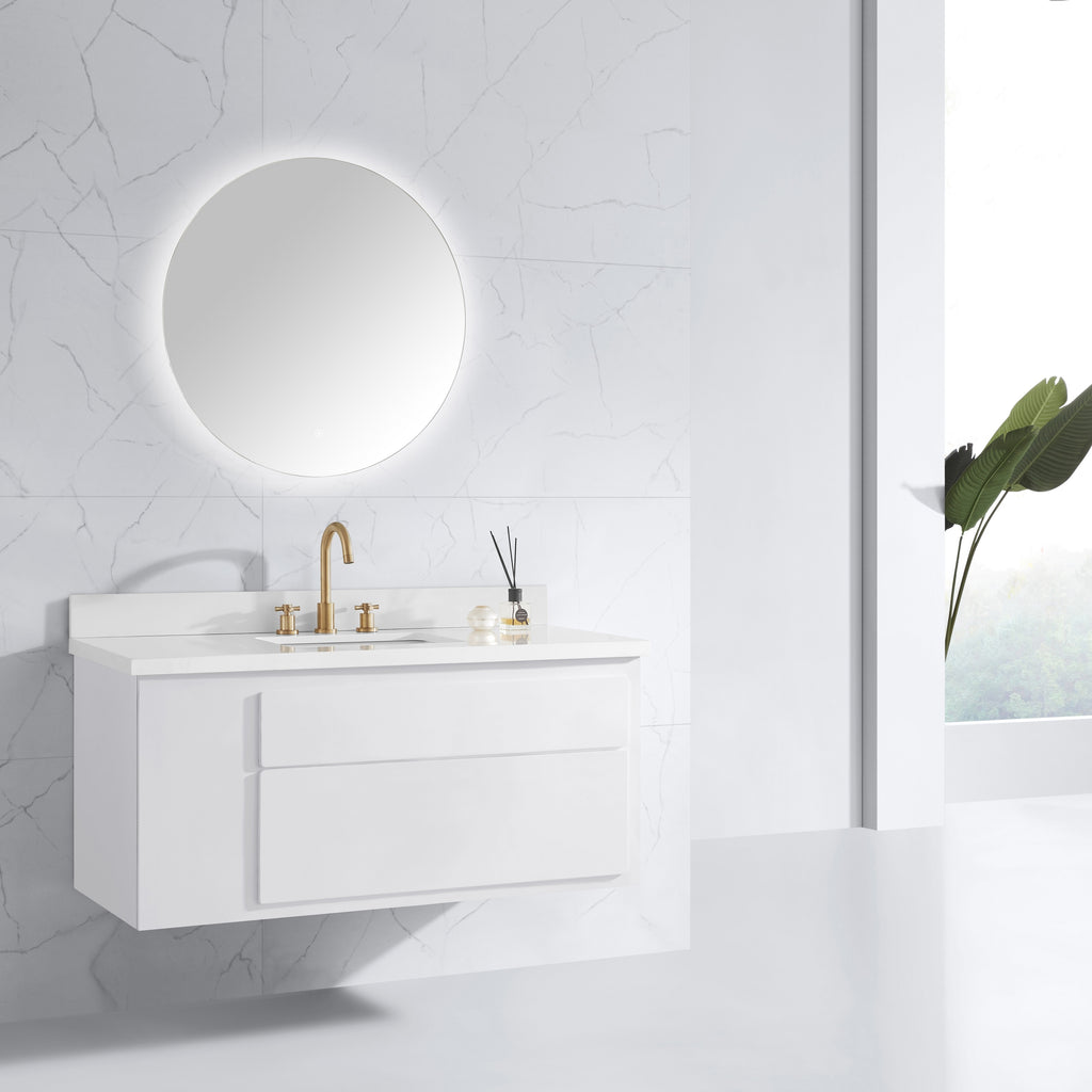 Luana Frameless Round LED Bathroom Mirror