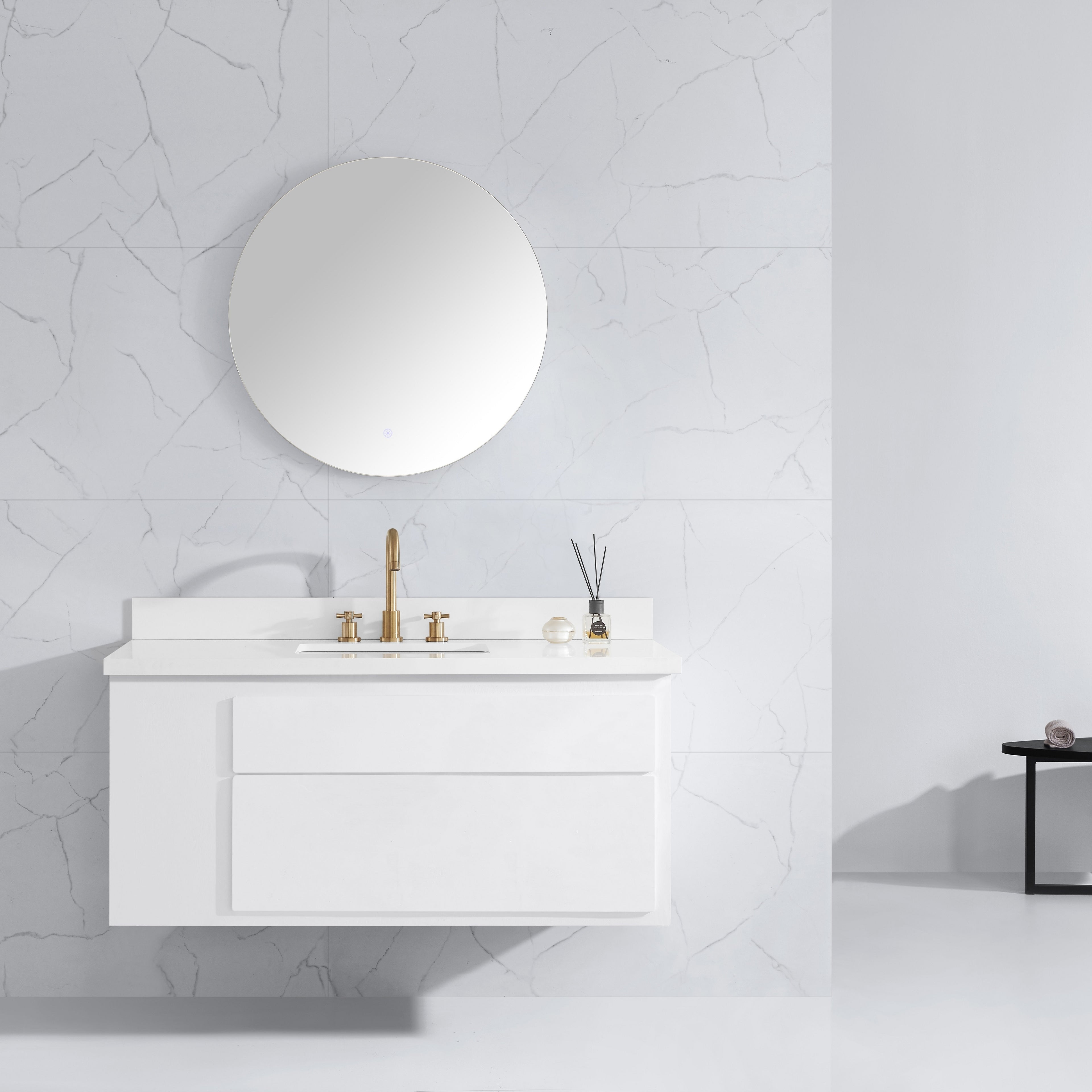 Luana Frameless Round LED Bathroom Mirror