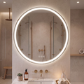 Lancer 28" round front and back lit LED mirror with acrylic boarder