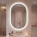 Lancer 22" x 32" pill front and back lit LED mirror with acrylic boarder