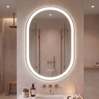 Lancer 22" x 32" pill front and back lit LED mirror with acrylic boarder