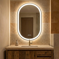 Lucia 22" x 32" pill front and back lit LED mirror with acrylic boarder