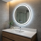Lucia 28" round front and back lit LED mirror with acrylic boarder