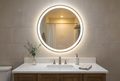 Lucia 28" round front and back lit LED mirror with acrylic boarder