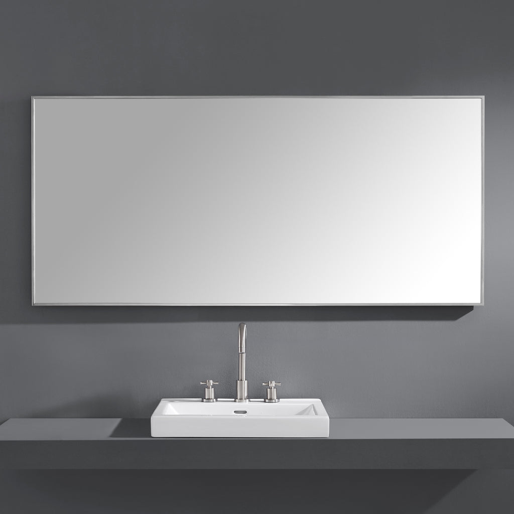 Sonoma 59 in. Bathroom Mirror with Stainless Steel Metal Frame