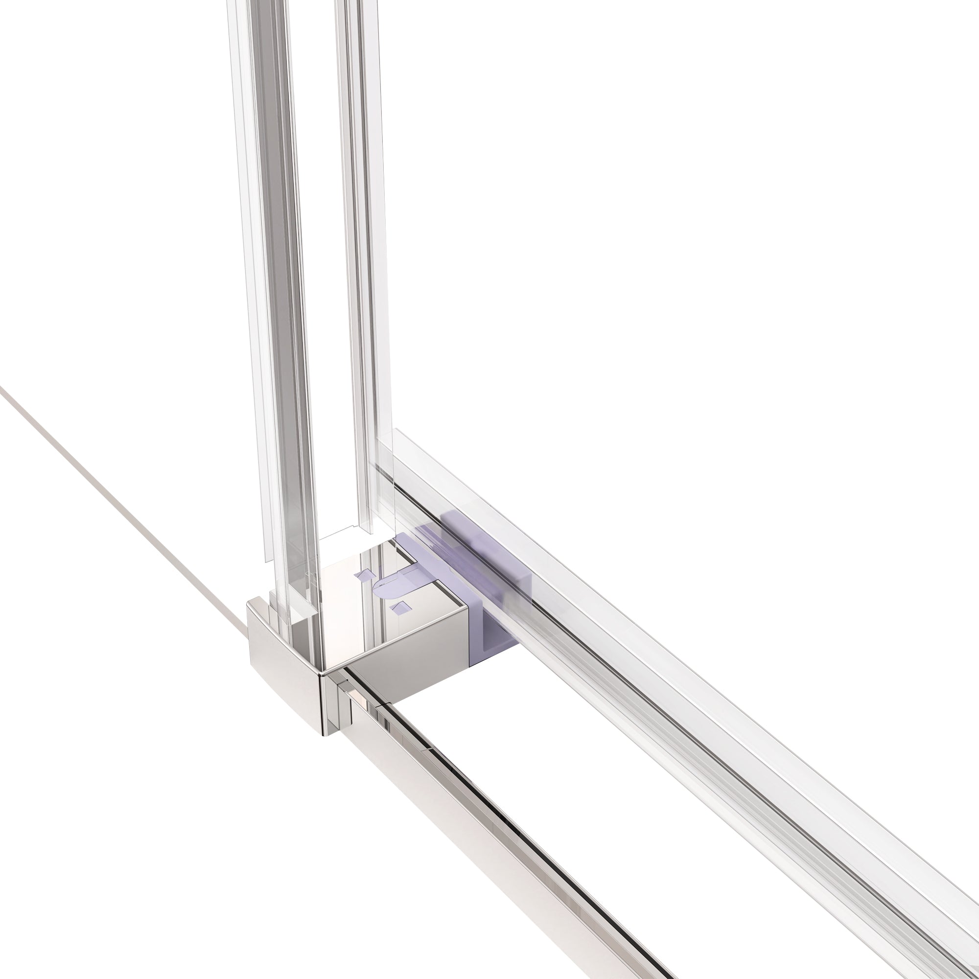 Alise 56" - 60" sliding shower door wth Chrome hardware (soft-close)